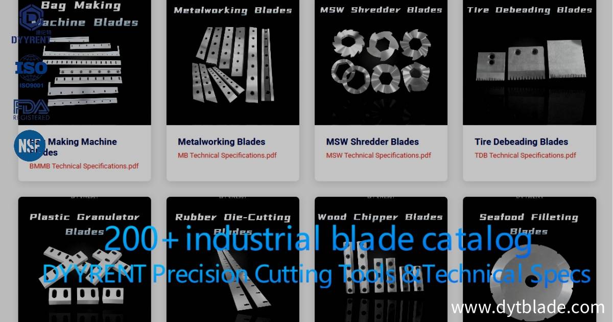 Industrial Blades Catalog DYYRENT Precision Cutting Tools & Technical